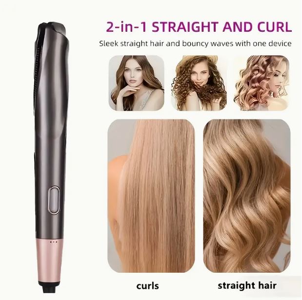 Piastra e Arricciacapelli 2-in-1 con Tecnologia Twist – Display LCD e Calore Regolabile