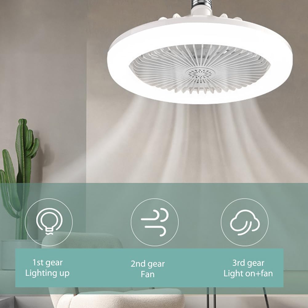 Ventilatore da Soffitto Compatto con Luce LED e Funzione Aromaterapia – Silenzioso, con Telecomando – Ideale per Cucina, Camera da Letto, Soggiorno e Spazi Ridotti