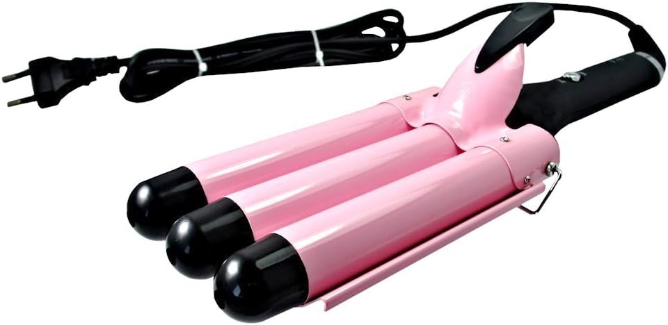 Piastra Ondulante a 3 Tubi – Effetto Onde e Ricci, Temperatura Regolabile fino a 210°C