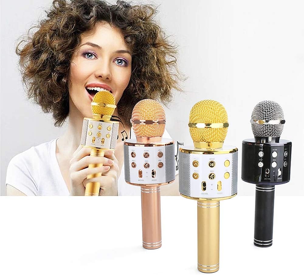 Microfono Karaoke Wireless con Altoparlante Integrato – Bluetooth, Registrazione, Effetto Eco, Multifunzione