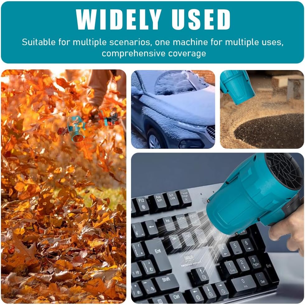 Soffiatore Senza Fili con Doppia Batteria 48V o 88V Turbo Ventola Portatile, Valigetta Inclusa