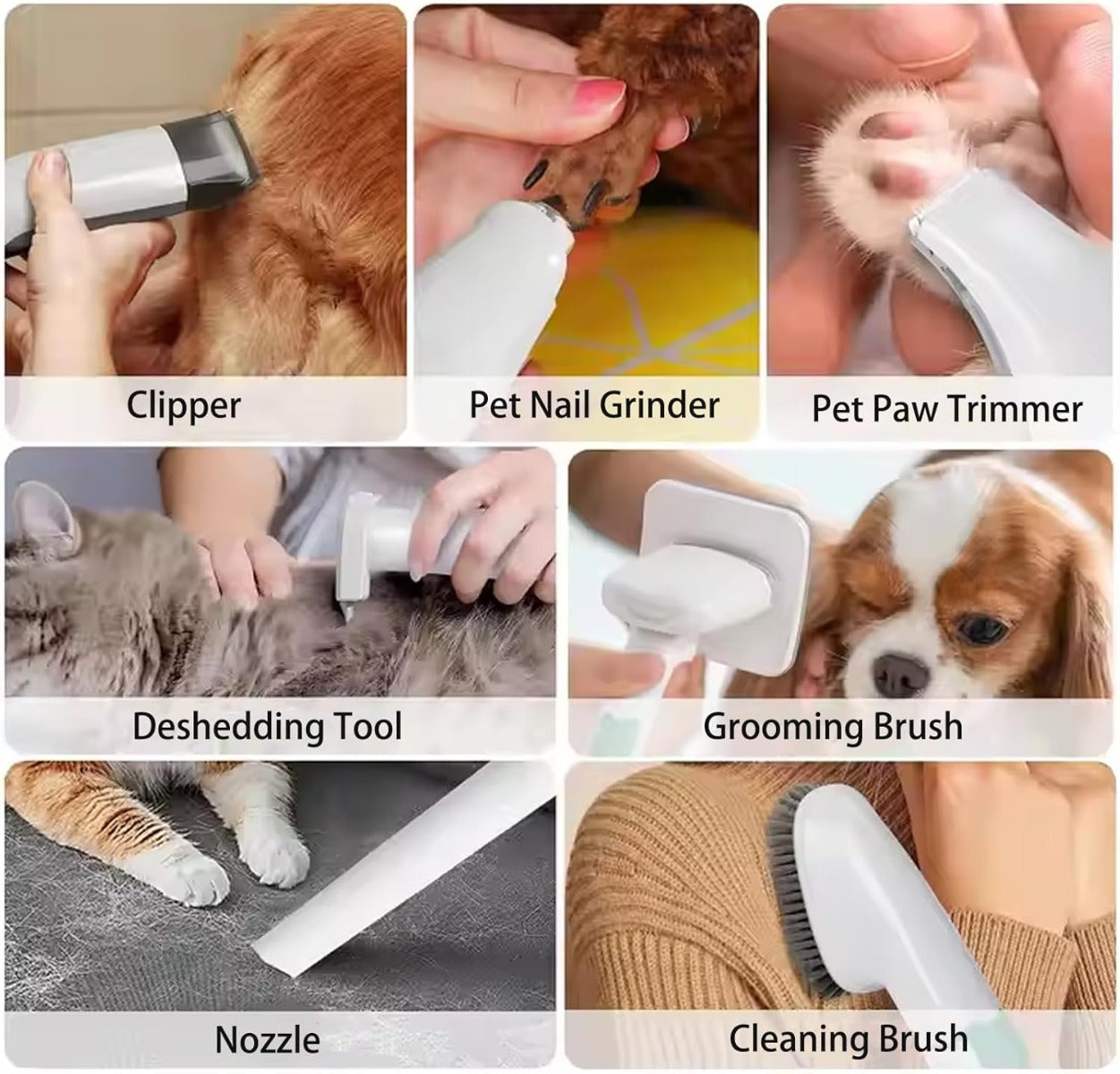 Kit Aspirapolvere per Animali Domestici 7 in 1