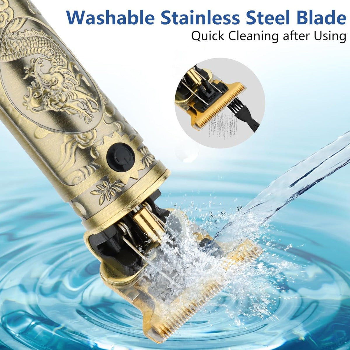 Tagliacapelli uomo Professionale Ricaricabile USB con Display Digitale, Schermo LCD & Accessori