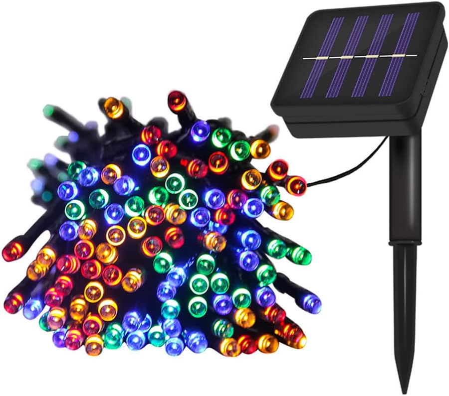 Catena Luminosa a LED Solare 10m con 100 LED: Decorazione Natalizia per Interni ed Esterni