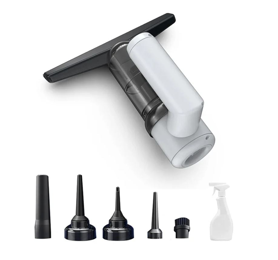 Aspirapolvere Portatile 5 in 1 Wireless Telescopico 5000Pa – Lavavetri, Raschietto, Striscia e Aspirapolvere per Auto e Superfici