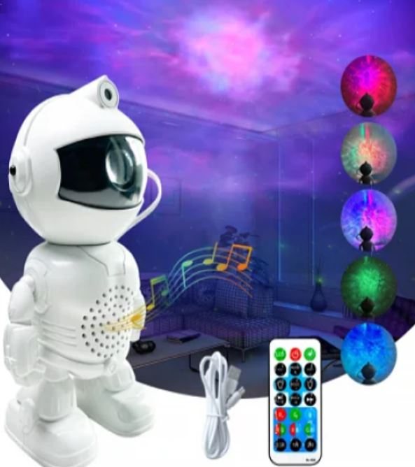 Proiettore Notturno Astronauta con Bluetooth, Nebulosa e Timer per Bambini – Lampada LED Stellare Decorativa