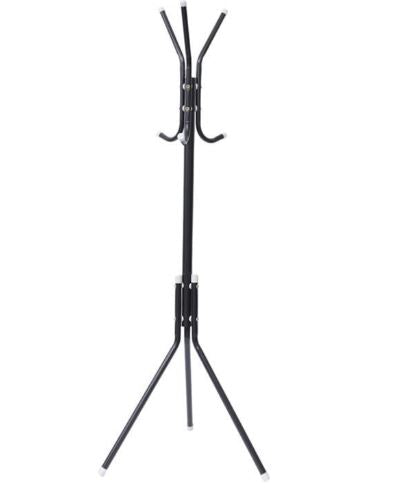 Appendiabiti Autoportante con 12 Ganci, Struttura Metallica, Salvaspazio e Stabile (nero)