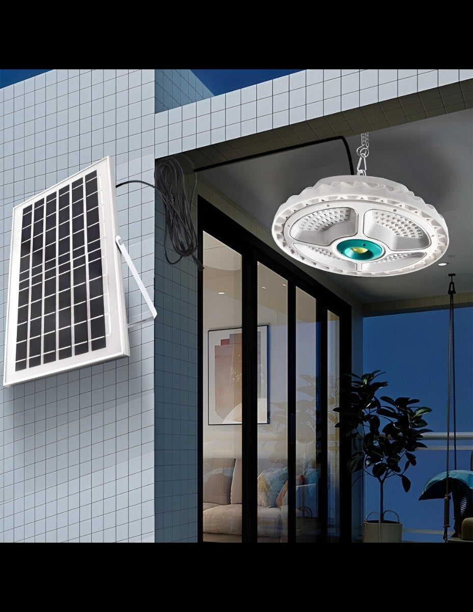 Lampada LED Plafoniera 400W con Pannello Solare e Telecomando