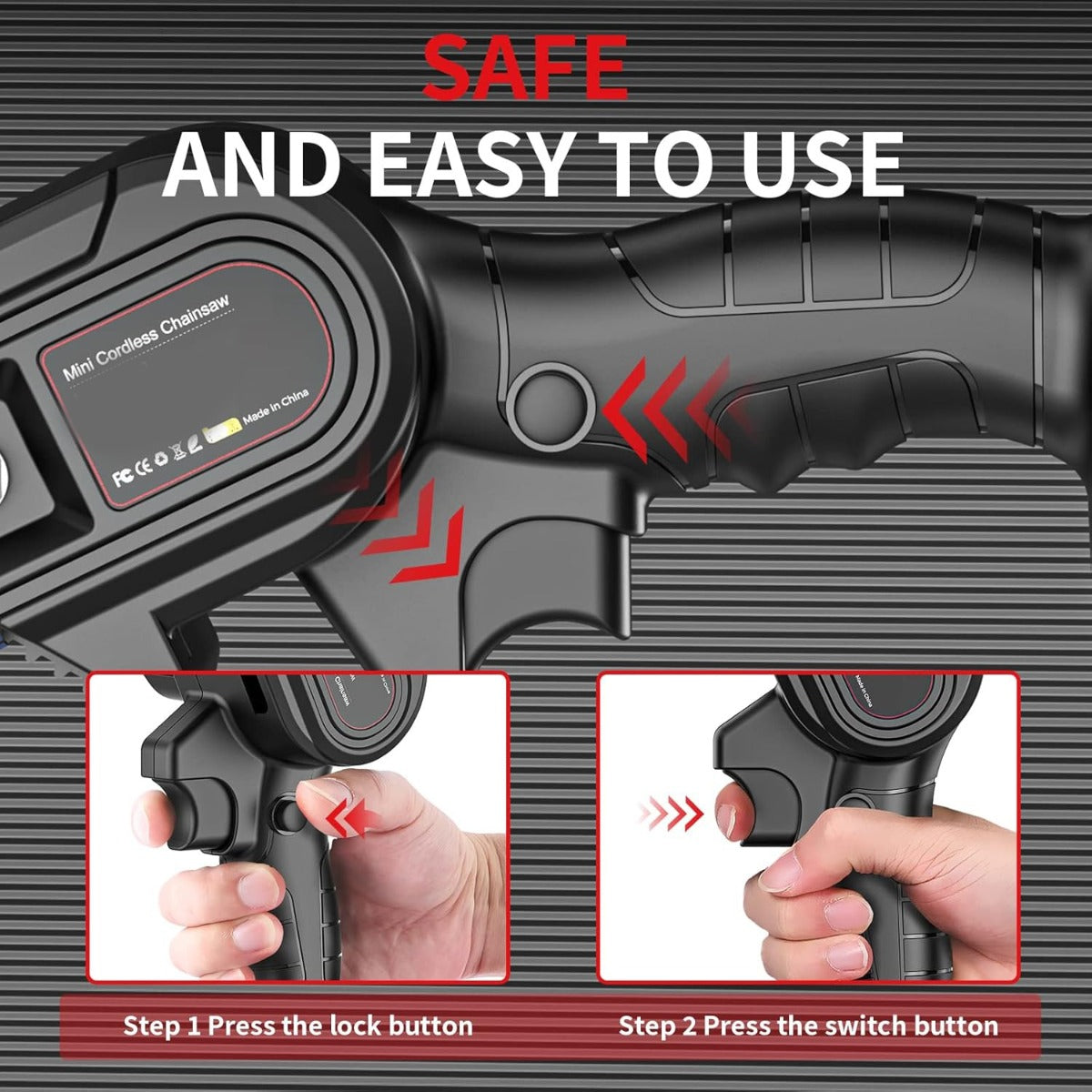 Mini Motosega 4 Pollici Doppia Batteria 48V o 88V - Caricatore e Accessori Inclusi, per Potatura e Giardinaggio