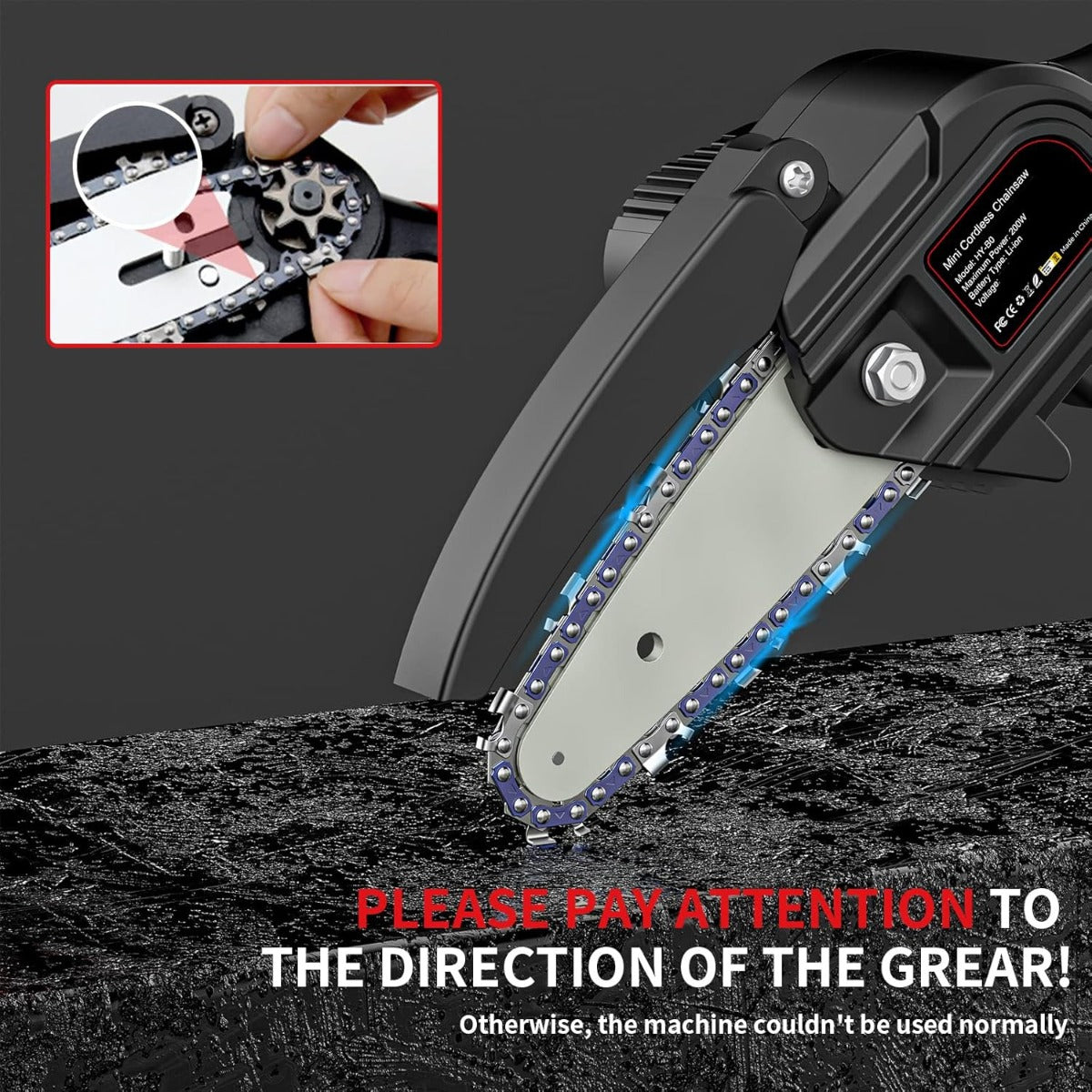 Mini Motosega 4 Pollici Doppia Batteria 48V o 88V, Caricatore e Accessori Inclusi, per Potatura e Giardinaggio