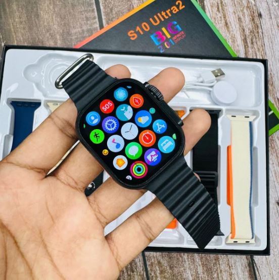 Orologio Intelligente S10 Ultra2 con Display da 2,01 Pollici, Funzione 7 in 1, GPS, Monitoraggio Salute e Notifiche Intelligenti