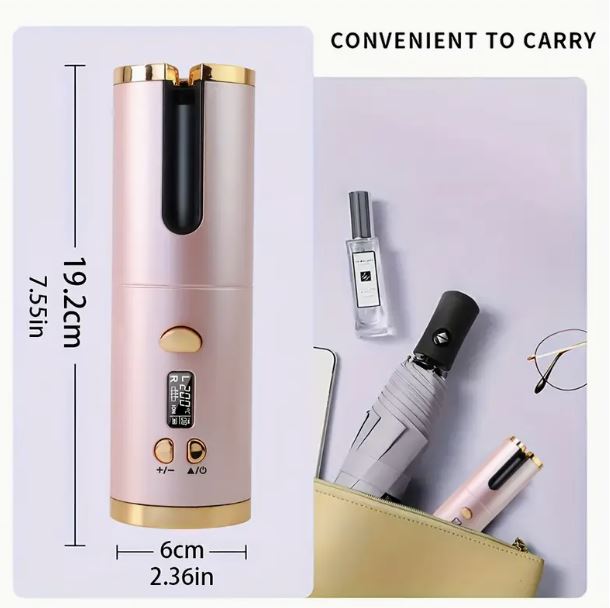 Ferro Arricciacapelli Automatico Senza Fili, Arricciacapelli Portatile Ricaricabili