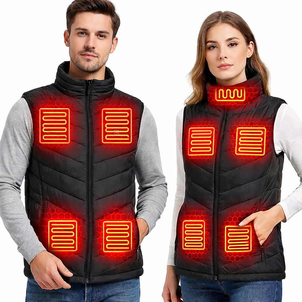 Gilet Riscaldante USB con Pad Riscaldanti Incorporati- Ideale per Attività Invernali come Caccia, Campeggio, Escursionismo, Sci