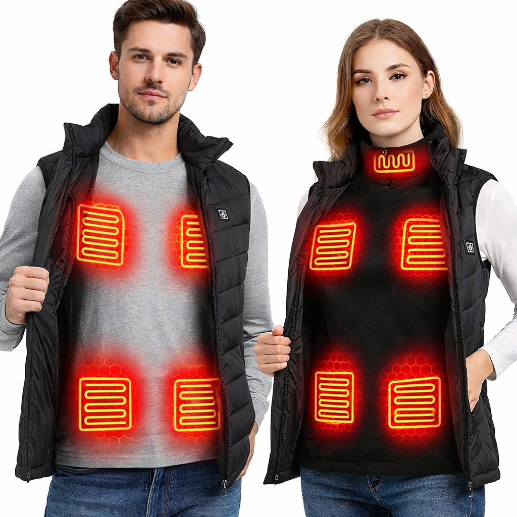 Gilet Riscaldante USB con Pad Riscaldanti Incorporati- Ideale per Attività Invernali come Caccia, Campeggio, Escursionismo, Sci