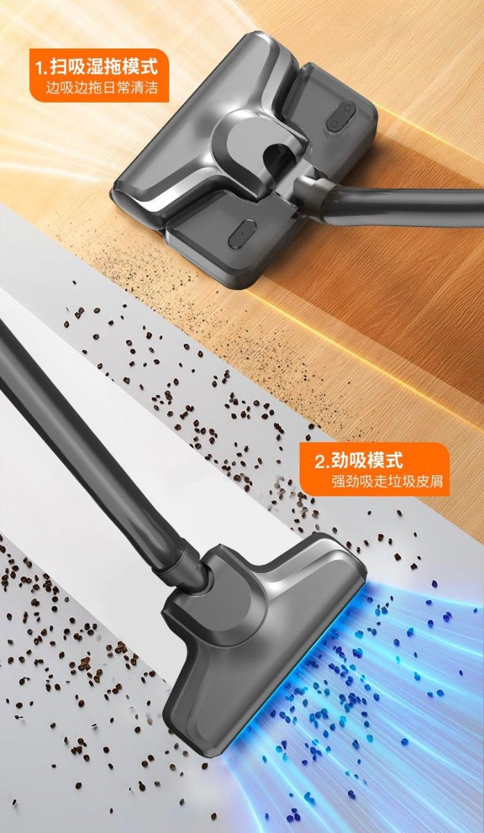 Aspirapolvere Senza Fili 4 in 1 con Sterilizzazione UV-C e Serbatoio per l'Acqua – Potente, Leggero e Silenzioso per una Pulizia Profonda e Sana