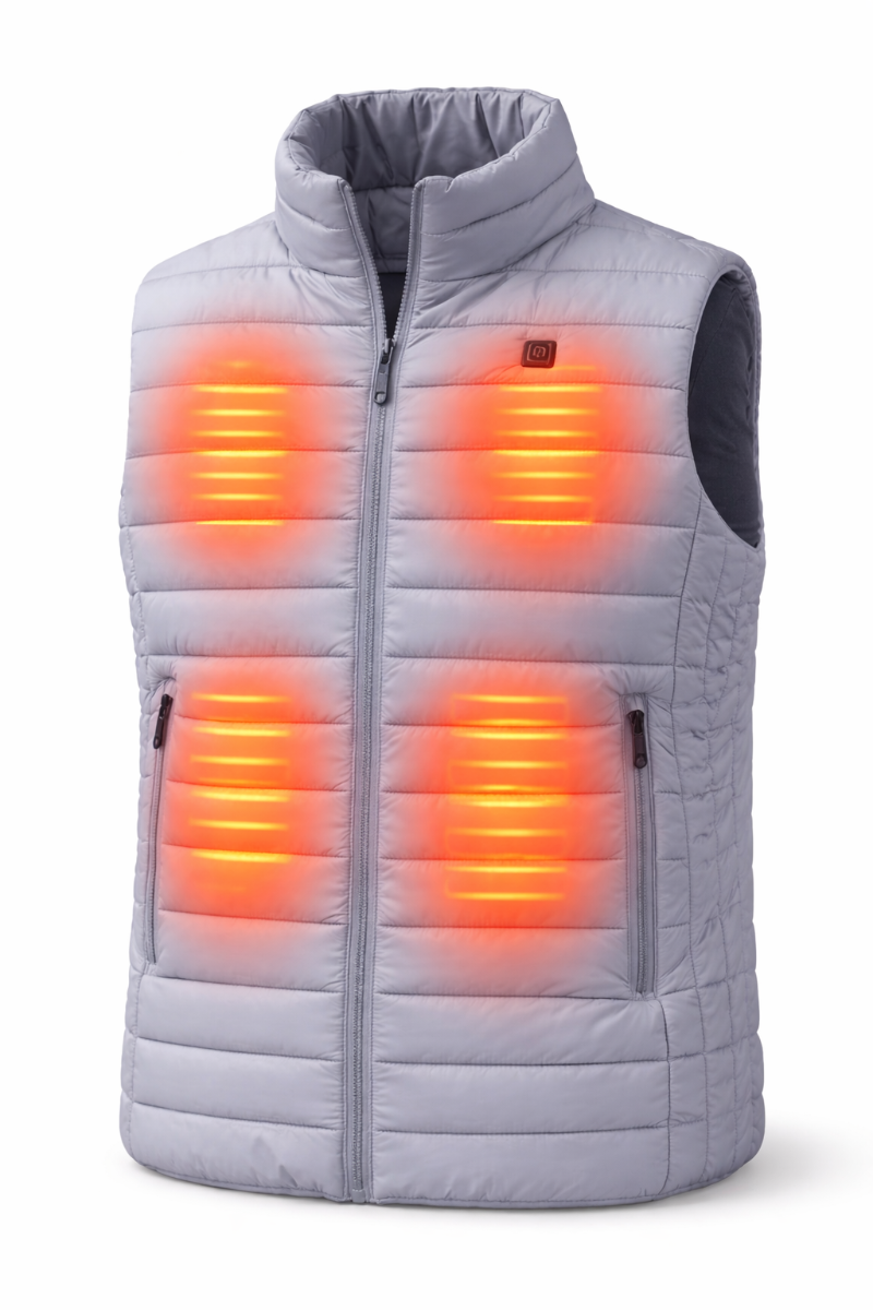 Gilet Riscaldante USB con Pad Riscaldanti Incorporati- Ideale per Attività Invernali come Caccia, Campeggio, Escursionismo, Sci