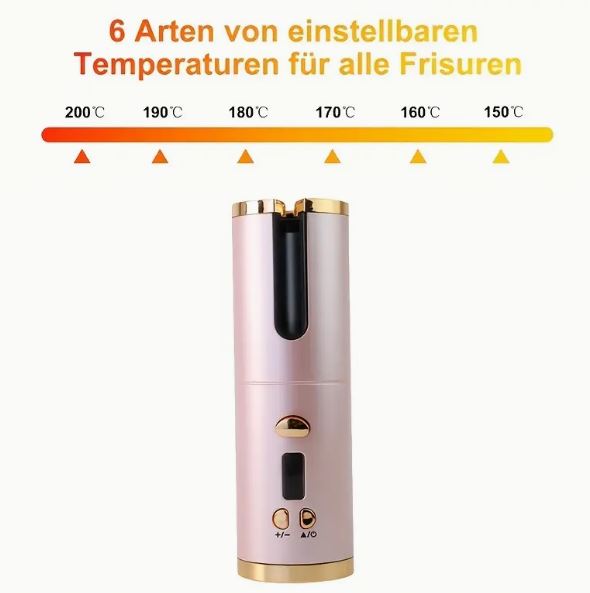 Ferro Arricciacapelli Automatico Senza Fili, Arricciacapelli Portatile Ricaricabili