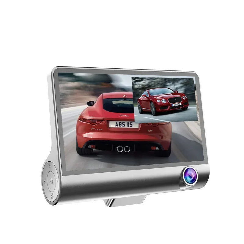 Telecamera da Cruscotto HD da 4" con Sensore G e Obiettivo Grandangolare 170° per Registrazione Anteriore, Posteriore e Interna