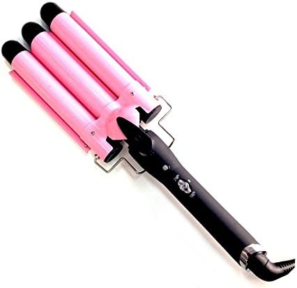 Piastra Ondulante a 3 Tubi – Effetto Onde e Ricci, Temperatura Regolabile fino a 210°C