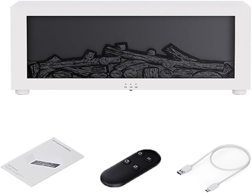 Diffusore di Oli Essenziali Fiamma 3D con Telecomando e 7 Luci LED – Diffusore Aroma Ambiente Modello Caminetto per Casa, Ufficio e Studio Yoga