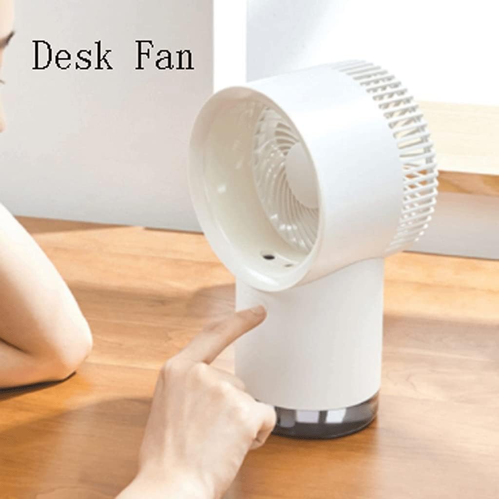 Ventilatore Ricaricabile con Nebbia di Ghiaccio e Luce Notturna – Ventilatore da Tavolo Portatile per Casa, Ufficio, Viaggi e Campeggio