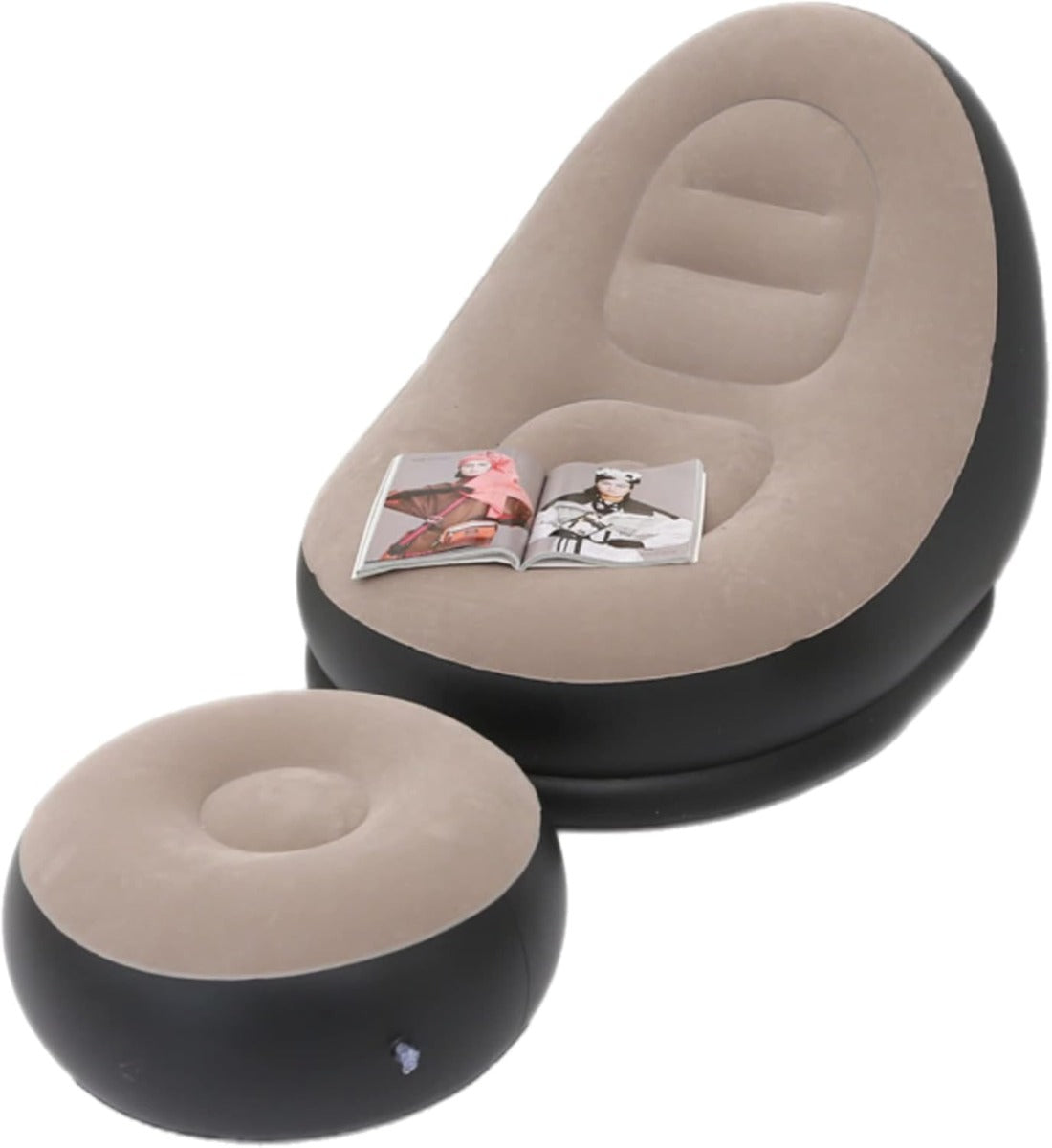 Divano Gonfiabile con Poggiapiedi Integrato, Portatile e Facile da Usare