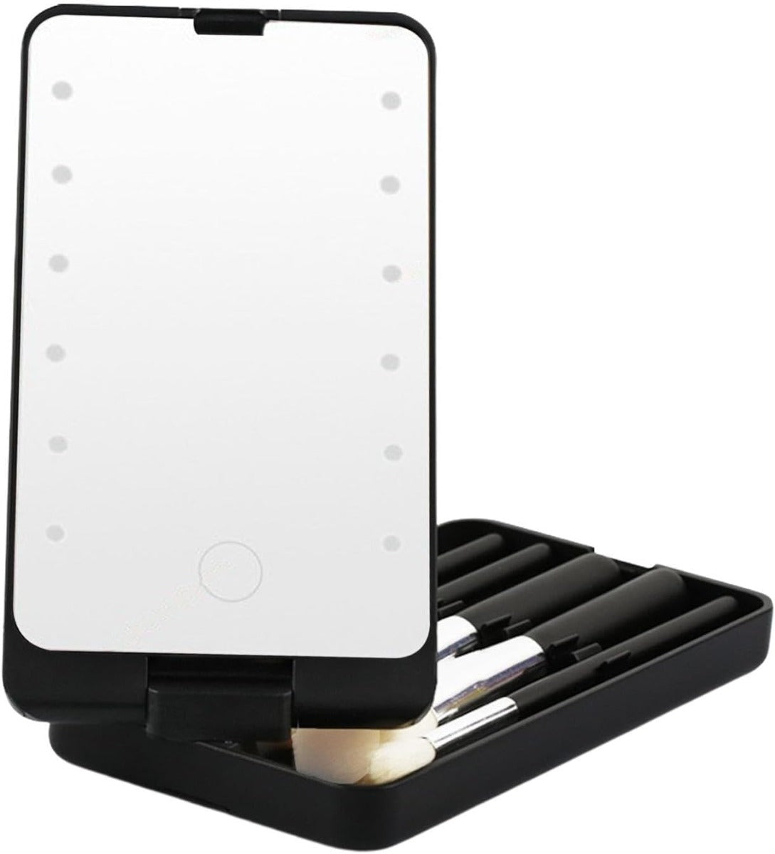 Specchio Portatile LED con Luce Regolabile e Pennelli