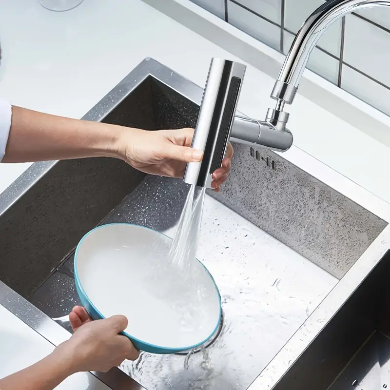 Rubinetto Rotante 360 Gradi, Prolunga Rubinetto Aeratore con Filtro Antispruzzo, Rubinetto Bagno