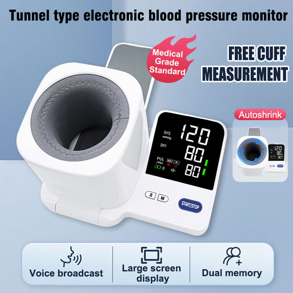 Misuratore di Pressione Automatico da Braccio – Display Digitale LED, Misurazione Rapida e Precisa, Rilevazione Irregolarità del Battito, Cuffia Comfort Regolabile – Per Uso Domestico e Clinico