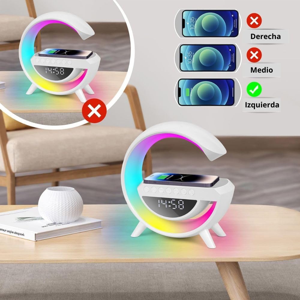 Sveglia con Luce LED e Altoparlante Bluetooth