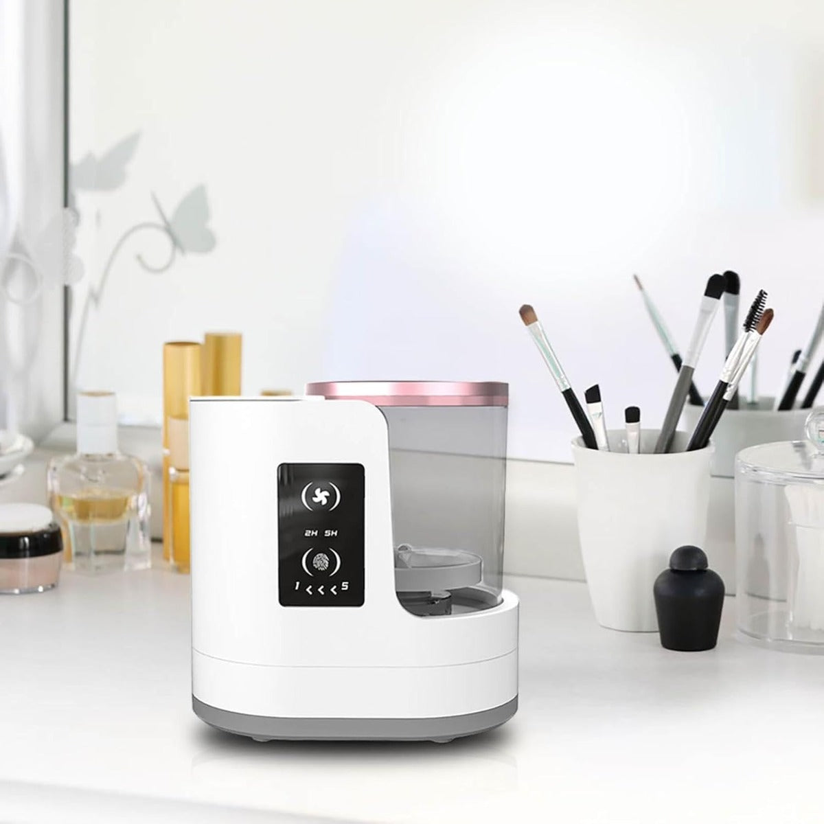 Macchina Elettrica 3 in 1 per Pulizia e Asciugatura Pennelli da Trucco