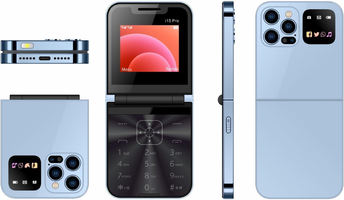 Mini i15 Pro: Il Telefono Cellulare Pieghevole e Compatto (oro)