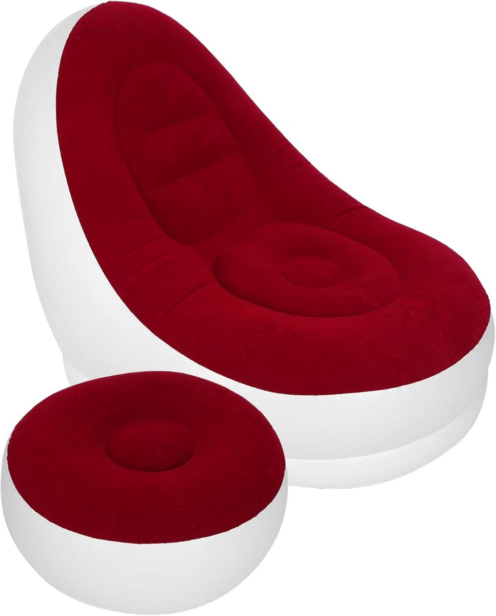 Divano Gonfiabile con Poggiapiedi Integrato, Portatile e Facile da Usare