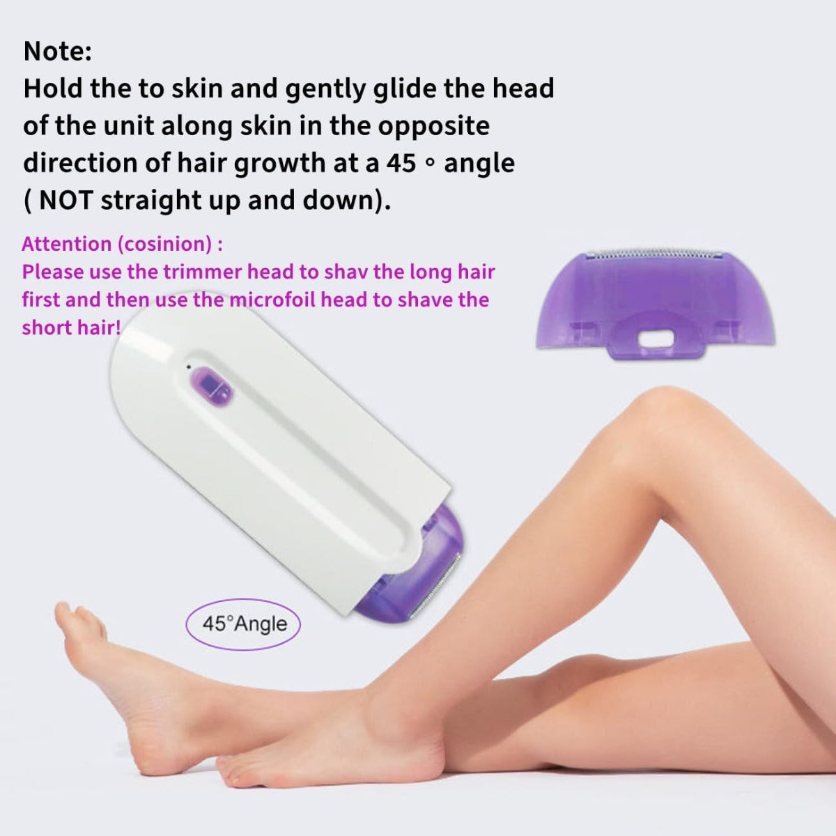 Epilatore Elettrico Ricaricabile per Donna – Rimozione Peli Indolore e Impermeabile