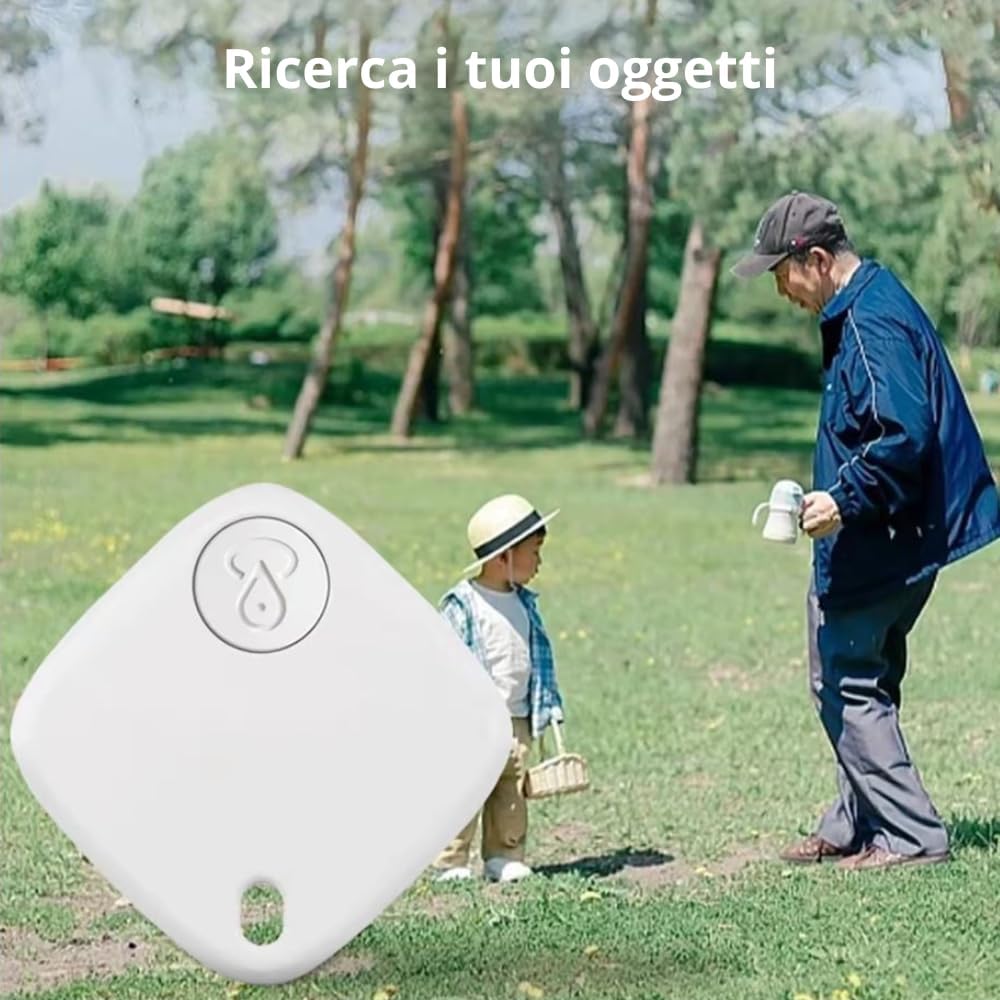 Localizzatore Portachiavi GPS, Tracker Intelligente per Oggetti, Tracciamento Bagaglio, Chiavi, Telefono, Portafoglio, Animale