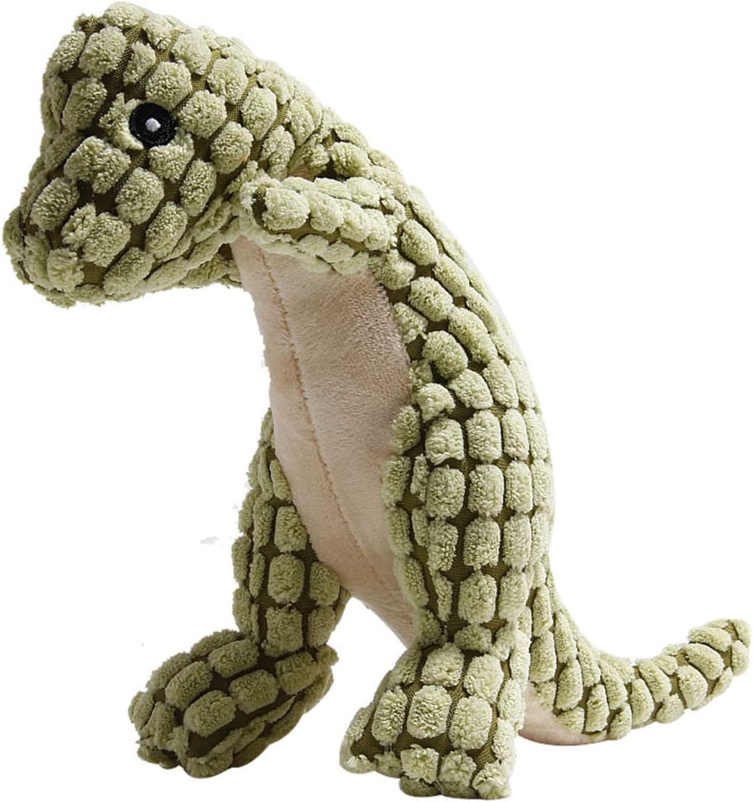 Giocattolo per Cani a Forma di Dinosauro con Squeaker, Morbido e Resistente