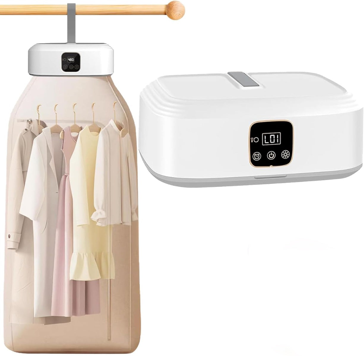 Asciugatrice Elettrica Portatile Pieghevole - Compatta e a Risparmio Energetico con Timer