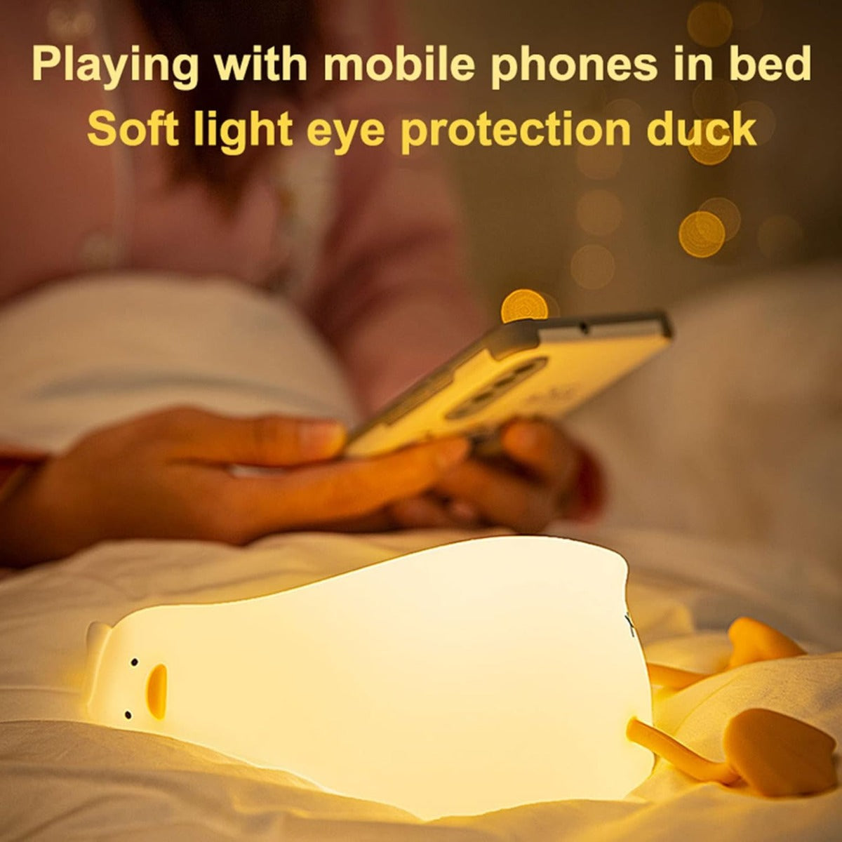 Luce Notturna a Forma di Anatra – Lampada LED Ricaricabile in Silicone