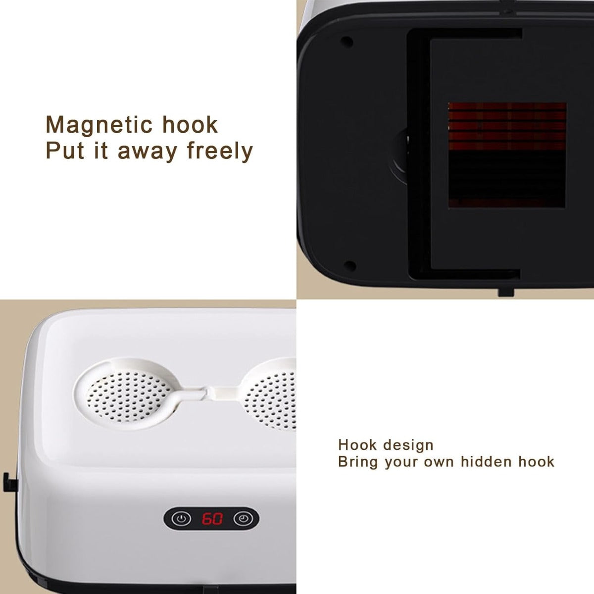 Asciugatrice Elettrica Portatile Pieghevole - Compatta e a Risparmio Energetico con Timer