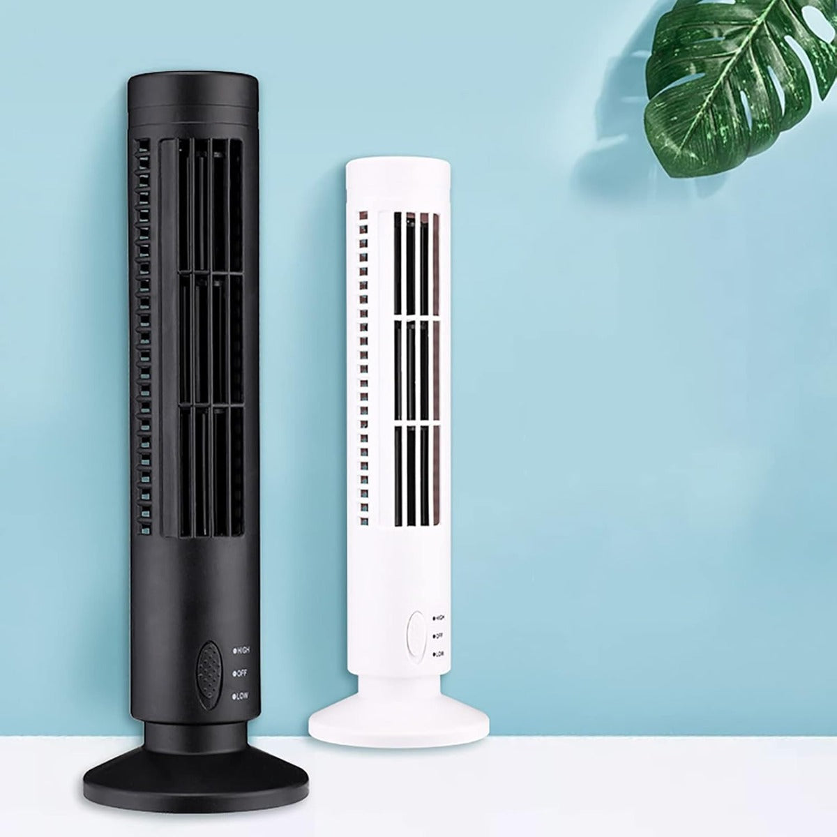 Ventilatore a Torre USB Senza Pale, 2 Velocità, Ultra Silenzioso