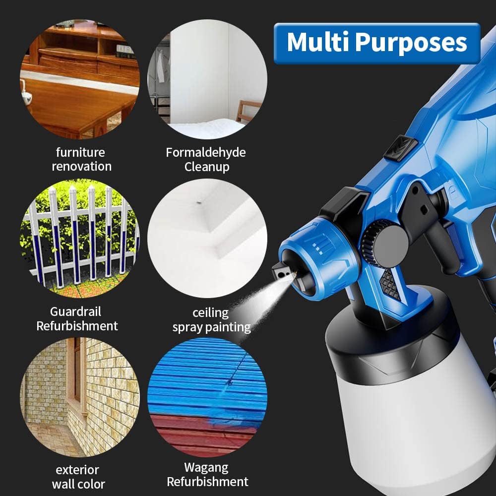 Pistola a Spruzzo Elettrica a Batteria con 3 Ugelli e Modalità di Spruzzo