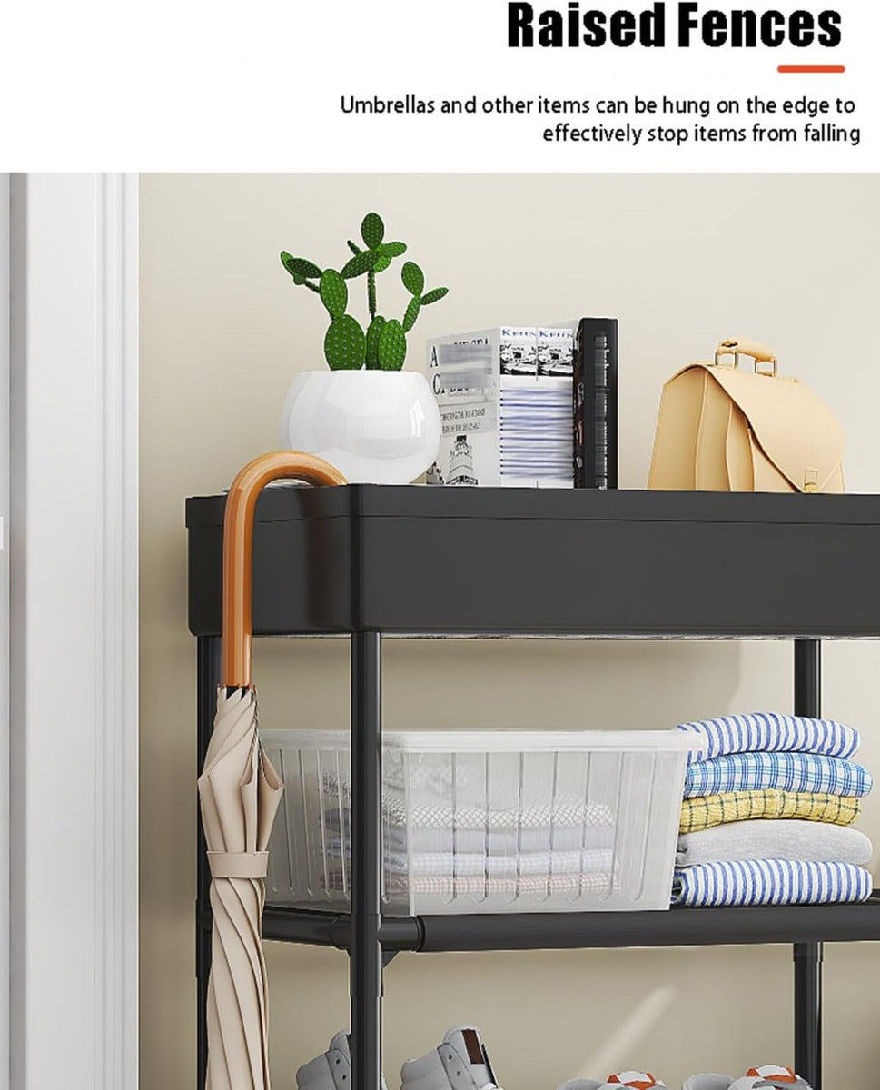 Scarpiera Multistrato a 5 Livelli, Scaffale Porta Scarpe Salvaspazio con Scomparto Impermeabile