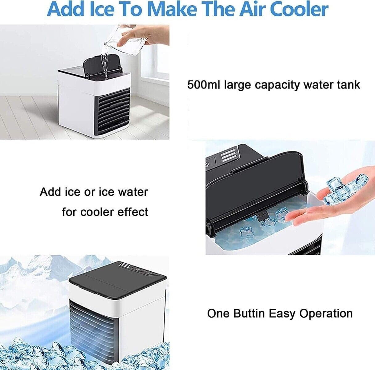 Condizionatore Portatile con Funzione Deumidificatore, Timer, Display LED e Modalità Silenziosa