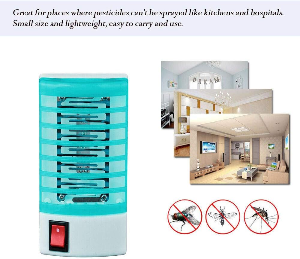 Lampada Zanzariera Elettrica 2 in 1 con Luce LED – Anti Zanzare per Interni ed Esterni, Silenziosa e Senza Prodotti Chimici