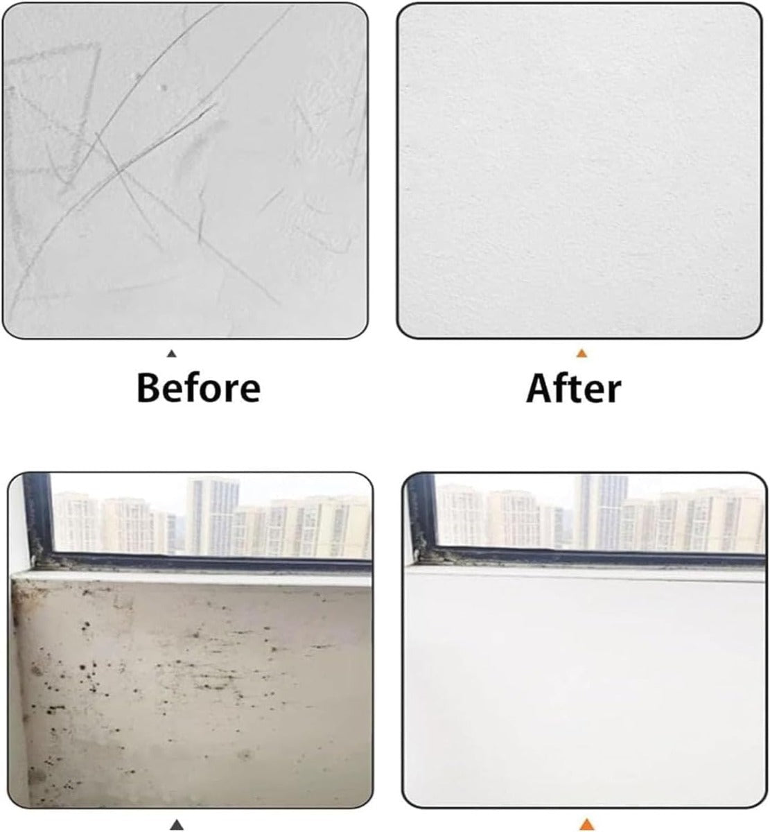 Rullo Pittura Kit di Riparazione per Pareti – Strumento Multiuso per Fissaggio, Verniciatura e Rattoppo con Pennello Incluso