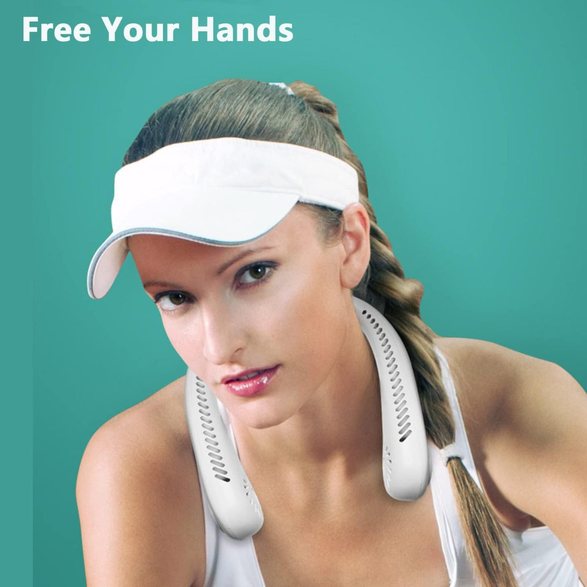 Ventilatore da Collo Portatile Senza Lame – USB Ricaricabile, 3 Velocità, Silenzioso, a Mani Libere, per Uso Interno ed Esterno