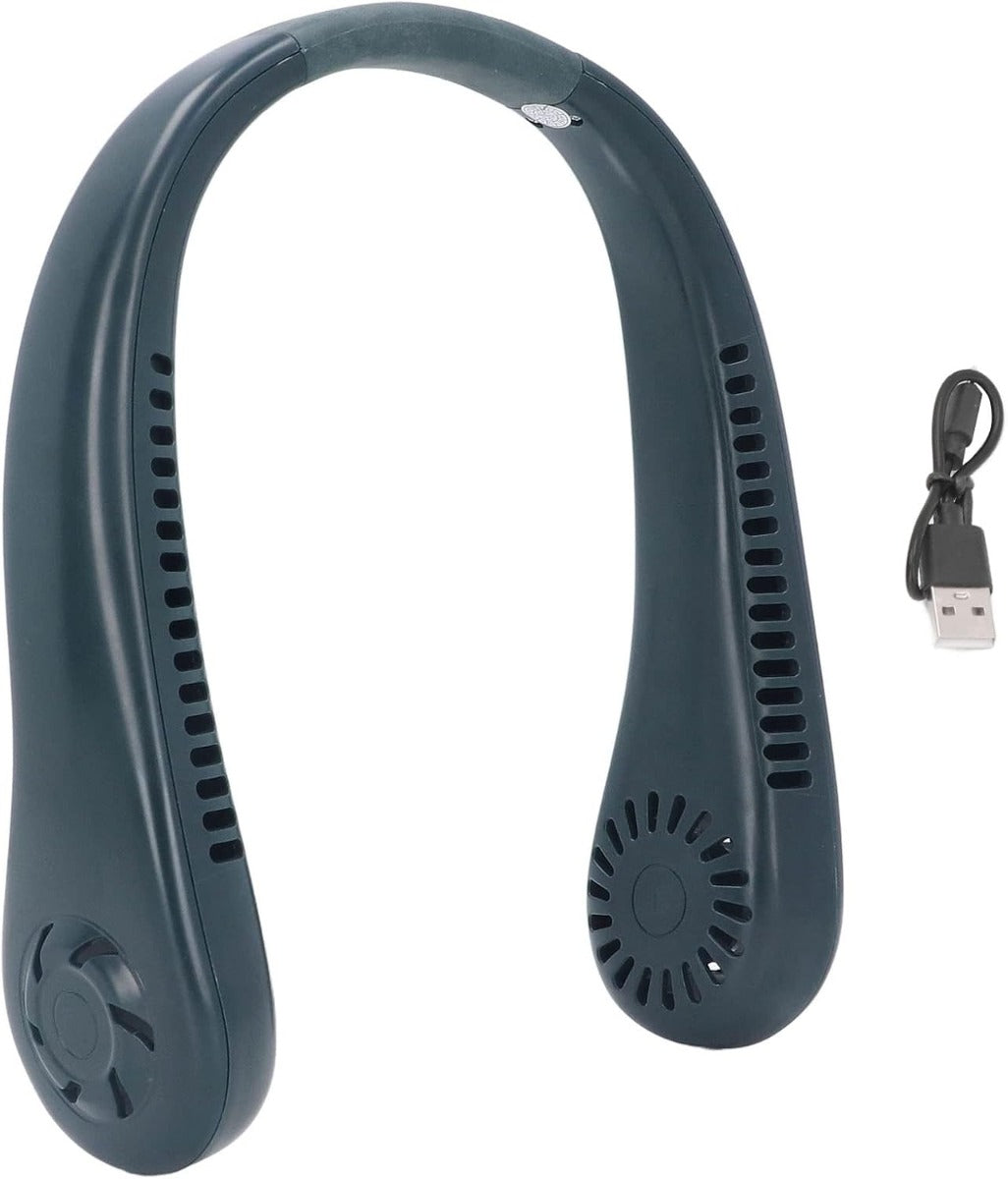 Ventilatore da Collo Portatile Senza Lame – USB Ricaricabile, 3 Velocità, Silenzioso, a Mani Libere, per Uso Interno ed Esterno