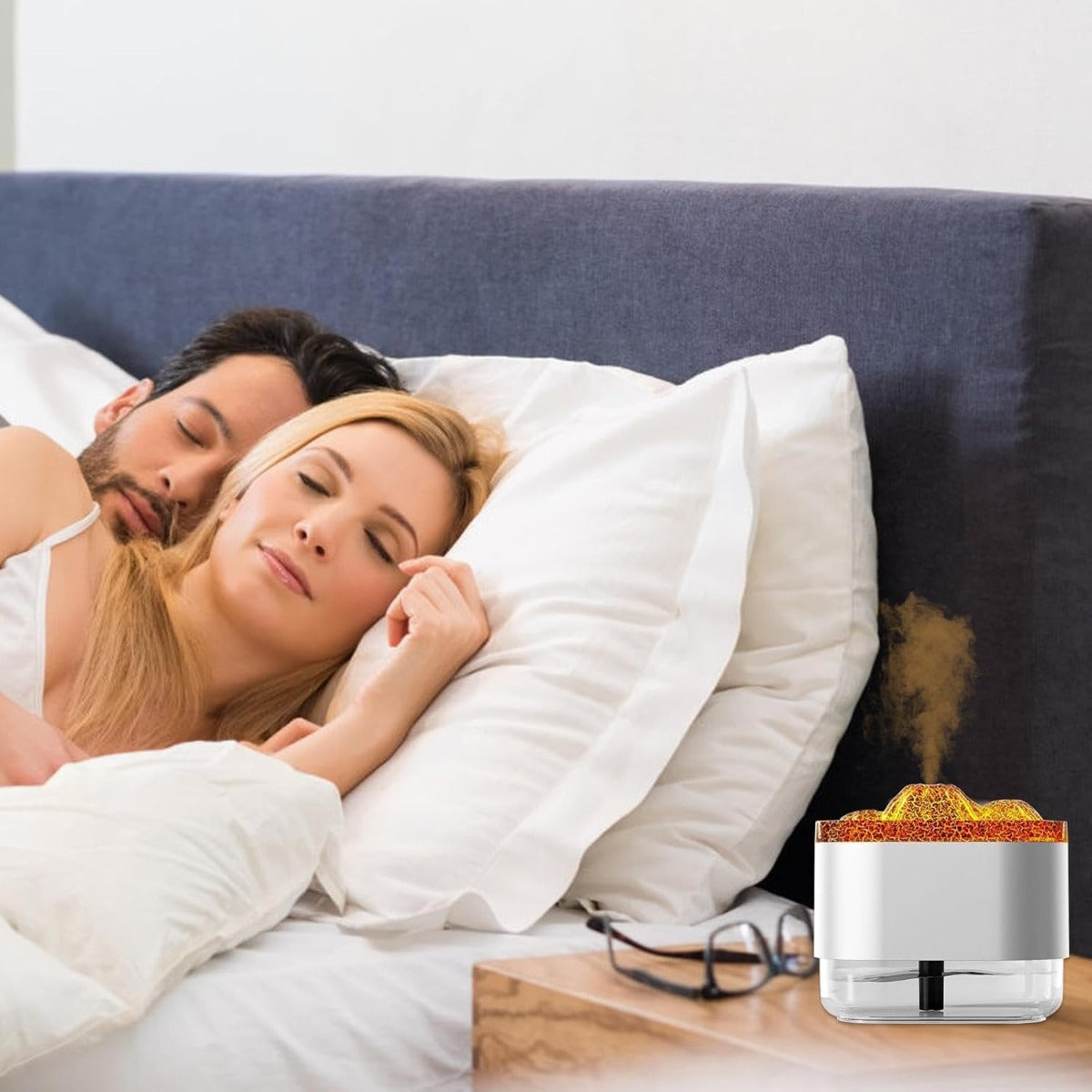 Diffusore Umidificatore Flame Volcano con Luce LED e Spegnimento Automatico - 300ml