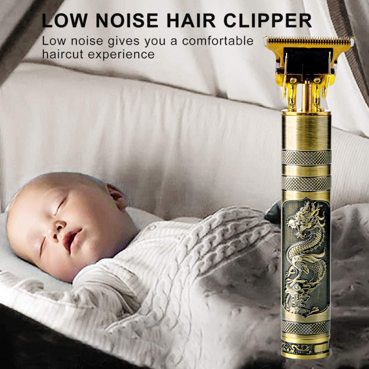 Tagliacapelli dragone Professionale Ricarica USB T-Outliner Uomo Barbiere Barba Elettrica Trimmer e Precisione Impermeabile con 4 Pettini