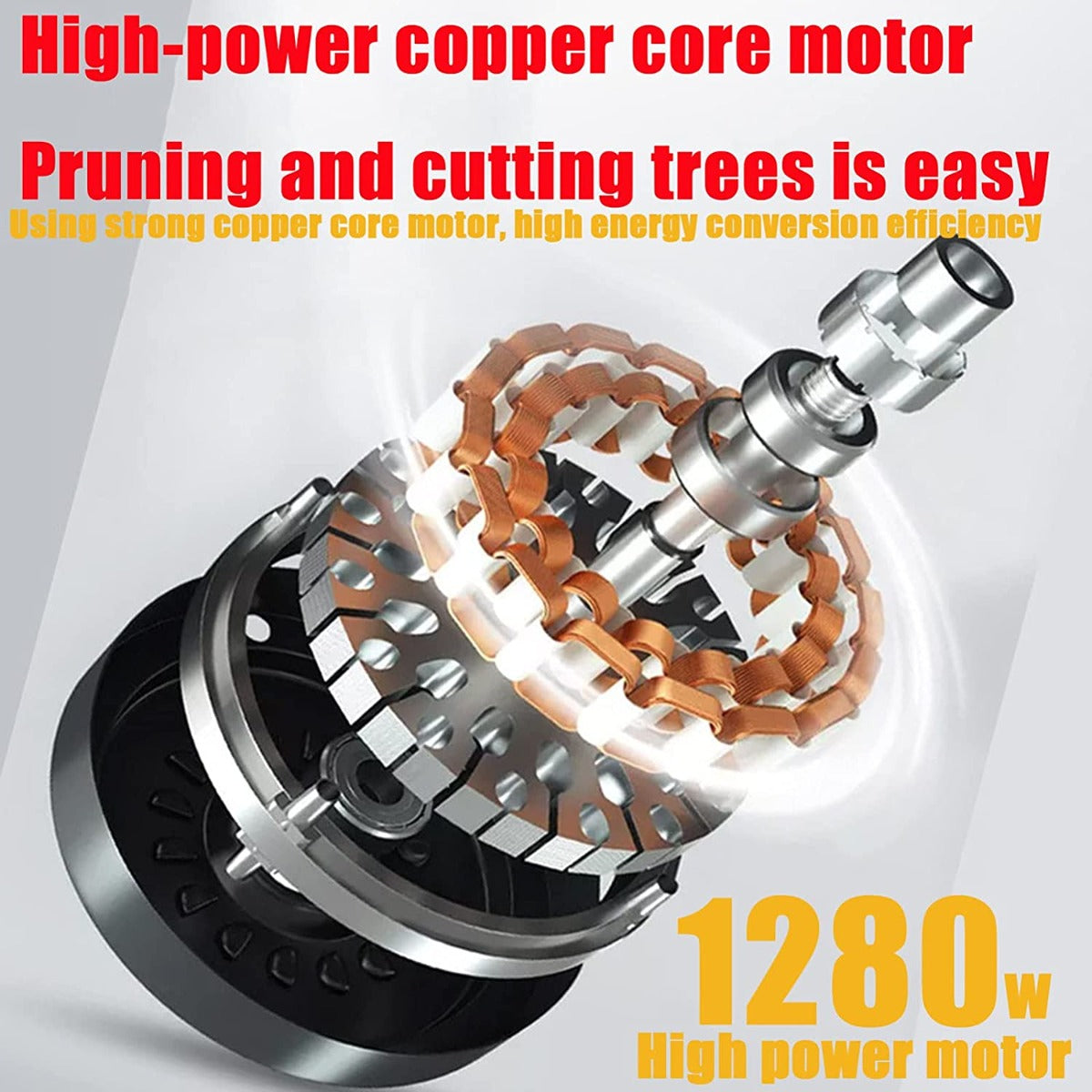 Mini motosega elettrica a 2 batteria 48v portatile con caricatore 4 pollici + valigetta